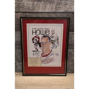 Gordie Howe, Marty and Mark, autographed lithograph Rare! (B5)